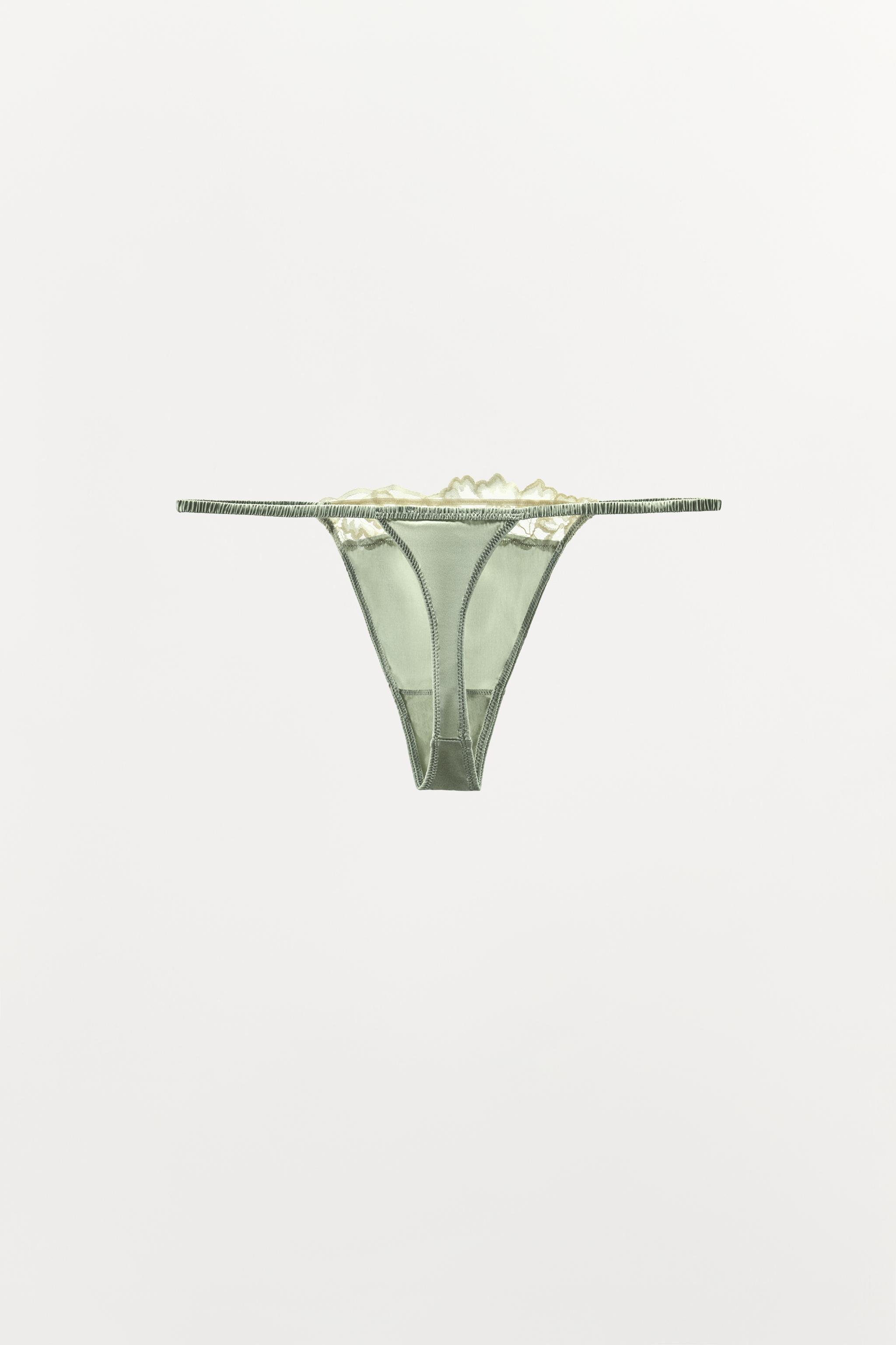 SILK LACE THONG